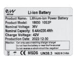 Batería externa 36V 6,4 Ah [Ewheel] 3