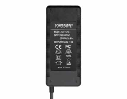 Cargador 48v (salida 54,6v) 2A conector DC 5,5x2,5mm 2