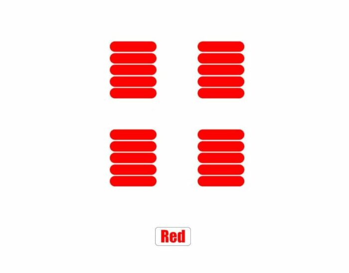 Pegatinas reflectantes Xiaomi Rojo
