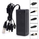 Cargador multiuso 48V 2A conector GX16/GX12/DC5,5mm/XLR/NIU