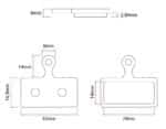Pastilla de freno rectangular con tetón RT006-S – Sinterizada Juego de 2 5