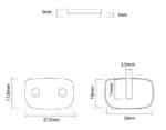 Pastilla de freno rectangular sin tetón RS003-S – Sinterizada Juego de 2 4