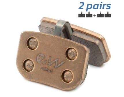 Pastilla de freno rectangular sin tetón RS003-S – Sinterizada Juego de 2