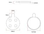 Pastilla de freno redonda con tetón para Xiaomi CT003-S – Sinterizada Juego de 2 3
