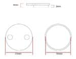 Pastilla de freno redonda sin tetón 20mm para Xiaomi CS001-S – Sinterizada Juego de 2 3