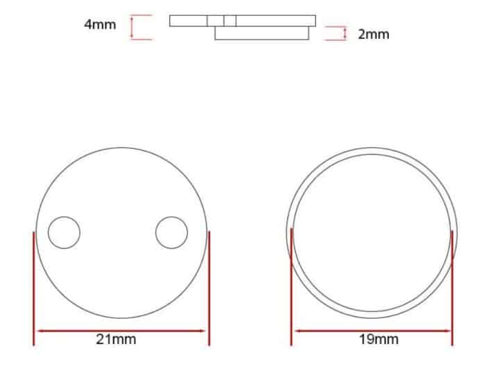 Pastilla de freno sinterizada redonda sin tetón 20mm para Xiaomi [Ewheel] 4