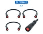 Conector adaptador waterproof 2 pines hembra-hembra