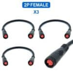 Conector adaptador waterproof 2 pines hembra-hembra