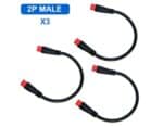 Conector adaptador waterproof 2 pines macho-macho 3