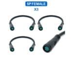 Conector adaptador waterproof 5 pines hembra-hembra