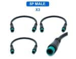 Conector adaptador waterproof 5 pines macho-macho