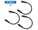 Conector adaptador waterproof 6 pines macho-macho 3