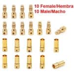 Conector banana 3,5mm 10 Hembras y 10 Machos
