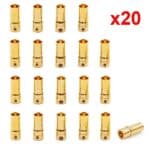 Conector banana 3,5mm 20 uds Hembras