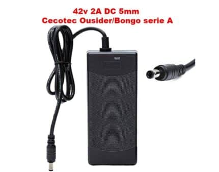 Cargador 36V (salida 42v) 2A conector DC 5mm para Cecotec Ousider/Bongo serie A