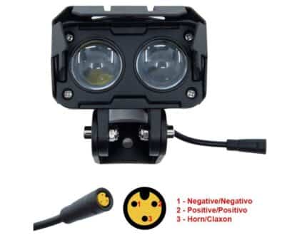 Faro con claxon KuKirin G3 pro 2