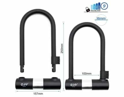 Candado en U de llave EWLK021 negro