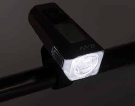 Luz led frontal recargable EWL011 con display de velocidad,temperatura,hora y Km 2