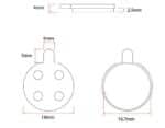 Pastilla de freno de resina con tetón para XIAOMI modelo CT003-R [RAMBOMIL] – 2 juegos 4