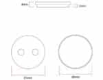 Pastilla de freno de resina sin tetón de 20mm para XIAOMI modelo CT001-R [RAMBOMIL] – 2 juegos 3