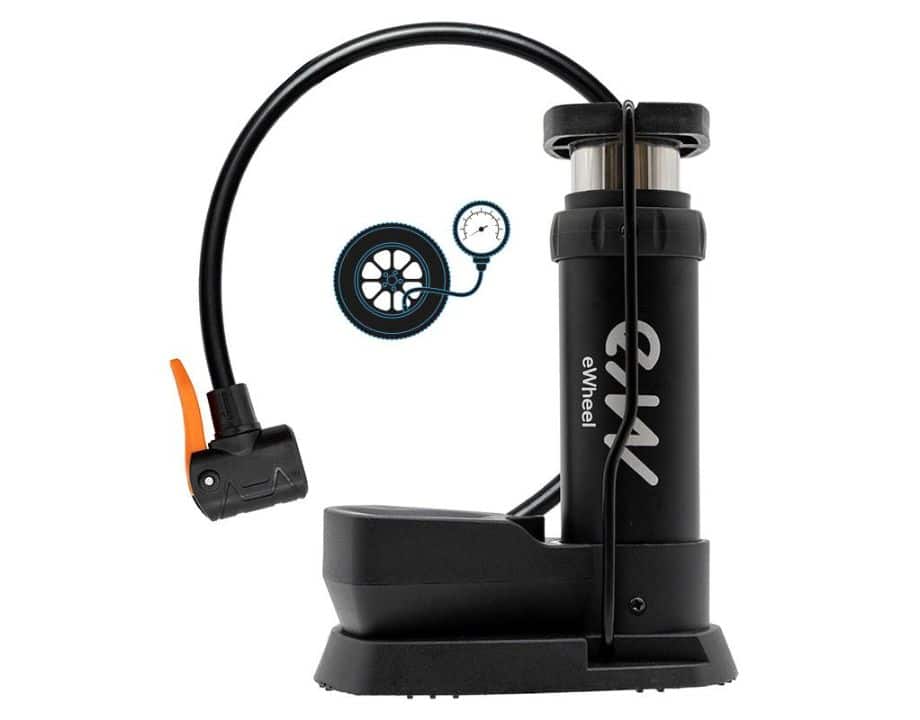 Inflador de pie con manómetro - Ewheel Inflador de pie con manómetro - Ewheel