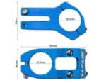 Potencia para manillares de 31,8mm EWPM-001 azul 3