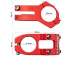 Potencia para manillares de 31,8mm EWPM-001 rojo 3