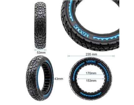 Rueda maciza ultraligera offroad 10x2,125-6,5B34 - azul [Nedong] 2
