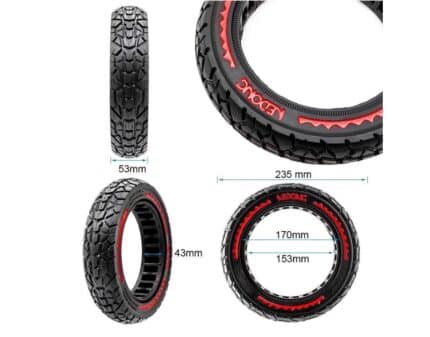 Rueda maciza ultraligera offroad 10x2,125-6,5B34 - roja [Nedong] 2