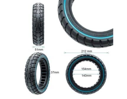 Rueda maciza ultraligera offroad 230x50 9x2-6,1B34 - linea azul [Ewheel] 2