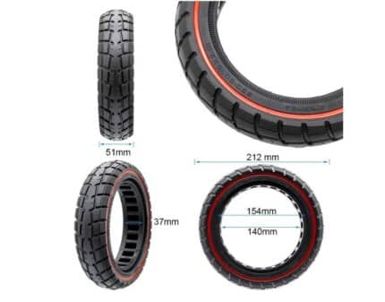 Rueda maciza ultraligera offroad 230x50 - linea roja [Ewheel] 2