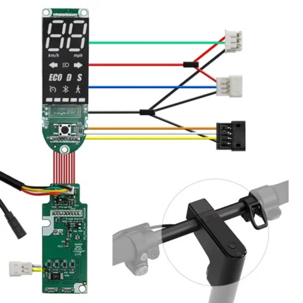 Display para Ninebot F2 con cableado y conexiones del pack controladora