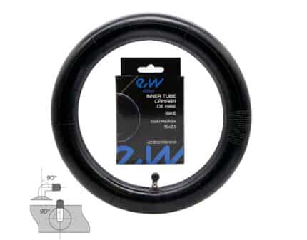 Cámara de aire 16x2,5 válvula curva 90ºx90º [Ewheel]
