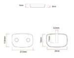 Pastilla de freno rectangular sin tetón RS003-S – Resina Juego de 2 3