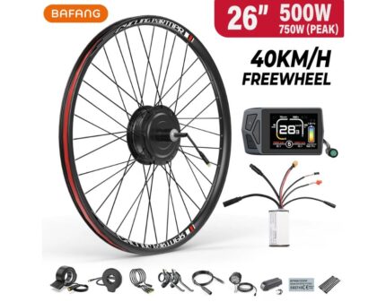 Kit conversión de bicicleta eléctrica con motor trasero 500W 48V – 26 pulgadas (Display EKD01) [Bafang]