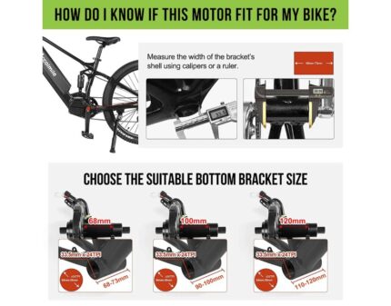 Kit conversión de bicicleta eléctrica de accionamiento medio 750W 48V – 68MM (Display EKD01)[Bafang] 2