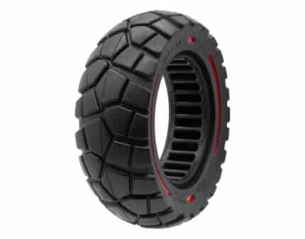 Rueda maciza 9x3-5,5 línea roja-negra [Amitor]