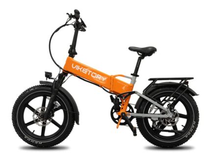 BRAVE ebike fatbike plegable-NaranjaGris 2