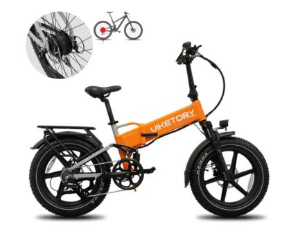BRAVE ebike fatbike plegable-NaranjaGris