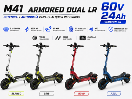 Ecoxtrem M41 Armored Dual LR 60V 24Ah homologado DGT