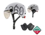 Casco GLOOB Urban Blanco - Gris orejeras extraibles