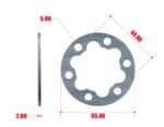 Separador de disco de freno para patinete eléctrico – 2 mm 2