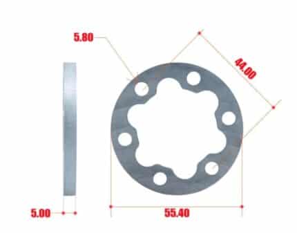 Separador de disco de freno para patinete eléctrico – 5 mm 2
