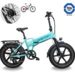 Lithor ebike fatbike plegable Turquesa
