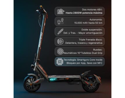 Patinete eléctrico smartGyro Rockway GT DUAL 2