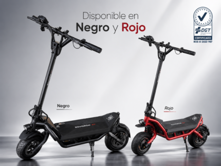 Patinete eléctrico Rovoron R7 homologado DGT disponible en negro y rojo