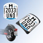 Soporte de matrícula universal para patinete eléctrico resistente con tornillos de fijación 4