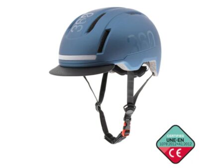 Casco 360 eRider COVEX Urban azul con iluminación LED delantera y trasera recargable por USB