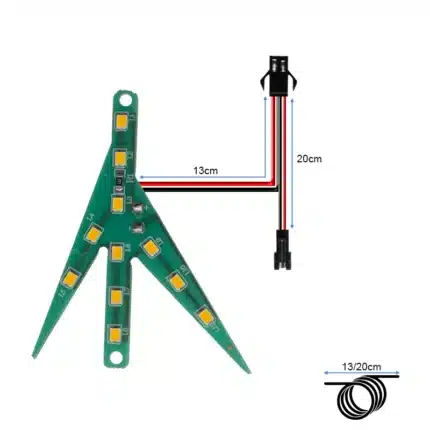 Intermitente LED para Ecoxtrem M41 Tank con medidas del cable y conector