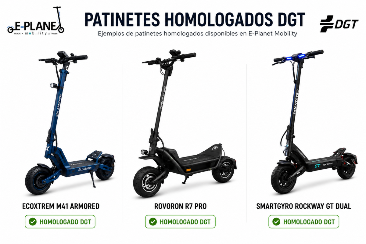 Patinetes eléctricos homologados por la DGT: Ecoxtrem M41 Armored, Rovoron R7 Pro y Smartgyro Rockway GT Dual